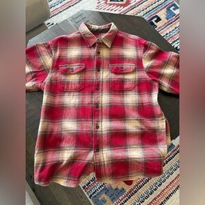 Orvis Red and Tan Flannel Large